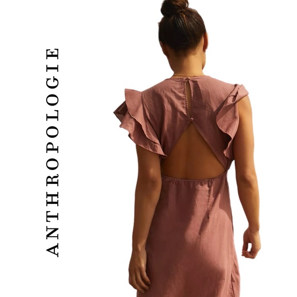 Anthropologie Charlie Holiday Ruffled Cover-Up Midi Dress - Picture 2 of 9